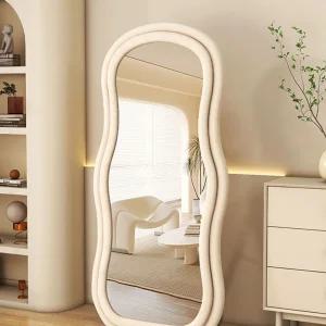 전신거울 웨이브 옷가게 피팅 피팅룸 대형 포토존 바퀴달린