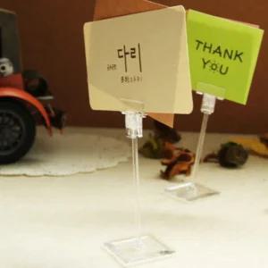 미니클립 쇼클립 20개알림표시 명함꽂이 고정집게 메모 홀더다관절 POP 가격표 마트 매장전시 클립 카드 행