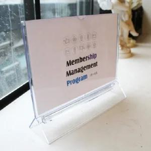 Y자형 꽂이 210X150 A5가로중형 3개네임홀더 진열대 꽂이판 안내대 스탠드POP 행사안내 아크릴 양면 메뉴