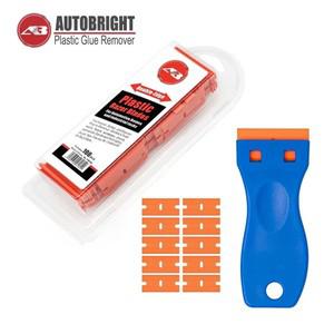AUTOBRIGHT 플라스틱 접착제 제거제 칼 교체 가능한 블레이드 양초 마크 스티커 라벨 자동차 유리 청소 면