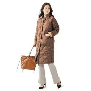 [NS홈쇼핑](우)안감 배색 누빔 퀼팅 롱코트(색상선택)[35537300]