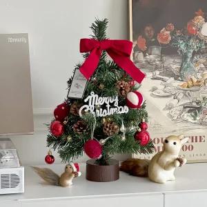 리본 크리스마스 미니트리 풀세트 크리스마스 오너먼트 장식품 데코 PE트리 트리풀세트 리본