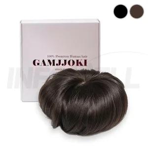 감쪽이 인모 100 3초 빈모 커버캡 남자 여자 남성 여성 공용 흰머리 커버 정수리 부분 통 볼륨 가발