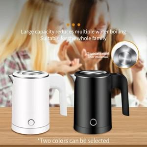 끓는 물 미니 소형 소형 전기 주전자 스테인레스 스틸 0.8L 여행 미니 소형 온수 보일러 히터 이중 벽 휴대