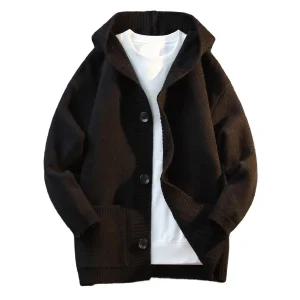 남여공용 후드가디건 간절기 니트가디건 캐쥬얼후드니트