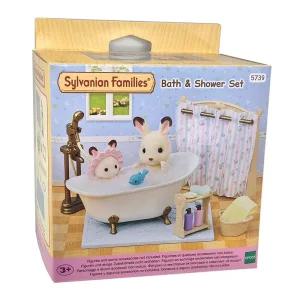 실바니안패밀리 아기랑 샤워 욕실 세트 어린이 동물 인형 피규어 장난감 선물
