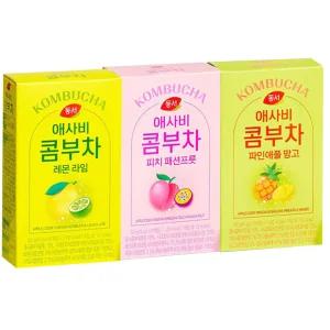 동서 애사비 콤부차 레몬라임 10T + 피치 패션프룻 10T + 파인애플 망고 10T