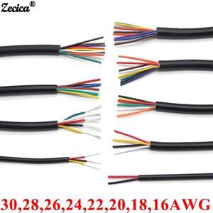 구리선 UL2464 AWG 30 28 26 24 22 20 18 16 외장 케이블 2 3 4 5 6 7 8 10 코어 전자 오디오 신호 라인
