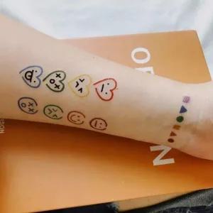 타투 스티커 마스크 꾸미기 데코 판박이 1장 인스턴트 판막이 제작 지워지는 필름 문신