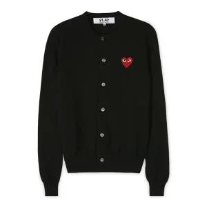 스크래치_꼼데가르송 공용 하트 와펜 블랙 가디건 AX N007 051 1(178345)