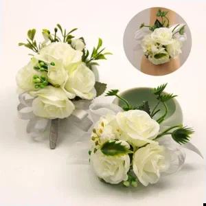 셀프웨딩 브라이덜샤워 꽃팔찌 부케 조화 파티용품