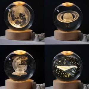 은하수 수정구 무드등 행성 크리스탈 무드등 인테리어 침실 조명