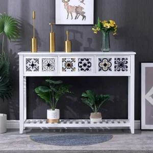 원목 콘솔 서랍장 원목콘솔 선반 화장대 엔틱 5화 복고풍