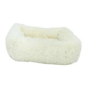 강아지 사각 털방석 아이보리 1P 고양이 겨울 털쿠션