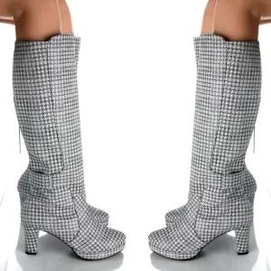 슈띠끄 수제 여성 댄스화 모던 라인 댄스 부츠 신발 맞춤 롱부츠 스포츠 방송 WD9927