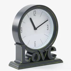 비타리토 빈티지 LOVE 알람 탁상 시계 그레이저소음자명종 인테리어 소품 사무실 디자인 사무용 아날로그