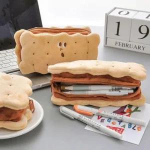 포키비스켓필통 과자 파우치 인형 볼펜 화장품 필기구 여행용