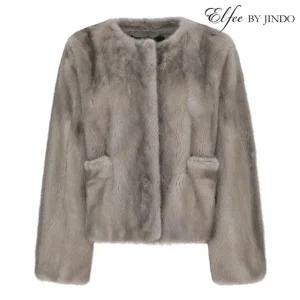 (etv)진도 Elfee 라운드 네크라인 밍크 휘메일 자켓(K7W3EJ32_)