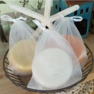1개 9x11 이중망 조리개 주머니 파우치 비누망 방향제 비누거품망 비누망 비누주머니 비누걸이 빨래비누망