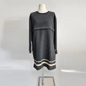 임산부 기모 밑단 테이프 수유 반피스 겨울 수유복