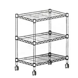 메탈 선반 메탈랙 진열대 보관대 수납정리대 450 3단 조립식선반 앵글선반