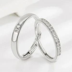 약혼 커플링 반지 일자 심플 쌍 14k커플링 S925 (49WJS)