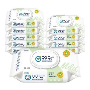 깨끗한나라 클린 손소독티슈 마일드 캡형 60매 10팩