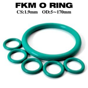 불소 고무 녹색 FKM 씰링 O 링 CS 1.9mm 가스켓 내식성 및 절연 기능 포함