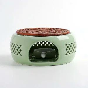 [골드스마일]도자기 티워머 민트브론즈 차포트 녹차 다도 컵