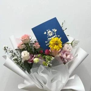 [셀러에이드]생일 축하 케이크 팝업카드 파티 카드 블루색상 특별한 선물