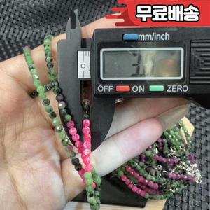 유닛 원 팔찌 925 실버 인레이 천연 루비 조세사이트 크리스탈 면처리된 선물용