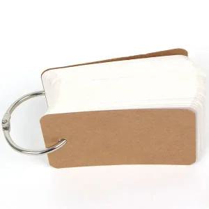 [셀러에이드]미니 단어카드 학습 노트 소형 휴대용 필기용 베이지색