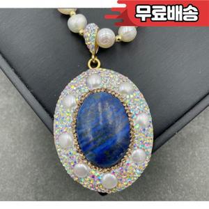 개성 7-8mm 화이트 진주 청금석 펜던트 네레이스/귀걸이/반지