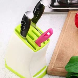 주방용칼꽂이 다용도 스텐드형 칼꽂이 그린