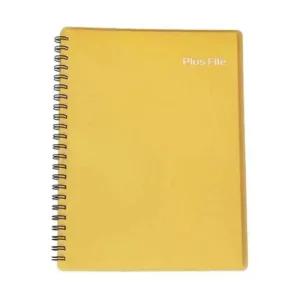 소모품 메카라인 플러스화일 30매 노랑/(PP재질/트윈스프링) 박스(40개입)