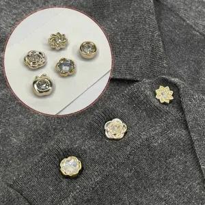 [골드스마일]자석 매너 단추 브로치 큐빅 믹스 세트 5종 매너단추