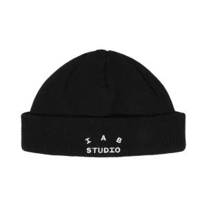 아이앱 스튜디오 비니 블랙 화이트 IAB Studio Beanie Black White