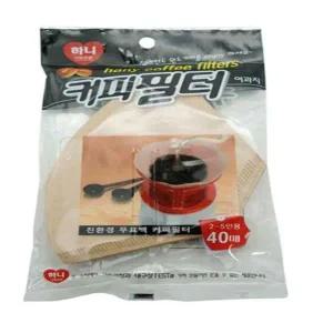 [골드스마일]커피 필터 여과지 핸드드립 원두 거름망 40매 5인용 커피거름망