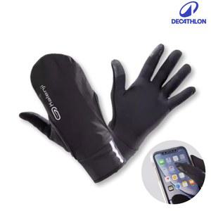 데카트론 손모아 커버 러닝 장갑 터치 v2 기모보온 블랙얇은 이너