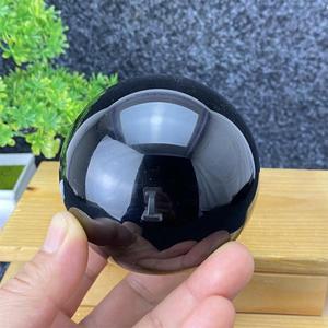 수정탄자연 검은 흑요석 크리스탈 공 세트 명상을위한 Reiki 치유 돌 영적 운세 홈 장식 및 선물 1 개/대