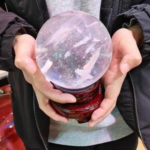 수정탄명상 점술 홈 장식 장식용 천연 석영 공, 50-200MM, 제련 스톤 스피어 힐링 크리스탈 볼, 최고 판매