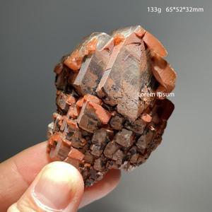 수정탄천연 원석 레드 칼사이트 크리스탈 석영 광물 표본 암석 홈 데코 선물 힐링