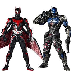 배트맨 피규어Kaiyodo 오리지널 Revoltech 배트맨 Beyond & Arkham Knight 애니메이션 피규어 소년을위한