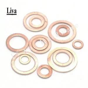 호환  솔리드 구리 와셔 섬프 플 오일 도장 피팅 보트 크러시 켓 플랫 도장 링 도구 10141mm 10-50 개