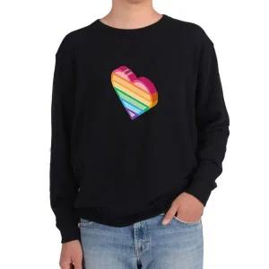 [하프클럽/알티피아]맨투맨 하트 무지개 레인보우그림 전색상 사이즈