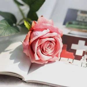 [골드스마일]장미조화 부케 사이즈 이쁜 빈티지핑크 조화소품 인테리어화분