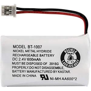 유니든 BBTY0651101 모델 BT1007 니켈카드뮴 충전식 무선 전화기 배터리 DC 2.4V 500mAh
