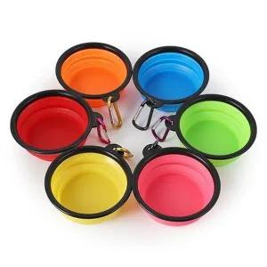 [콩심팥심]강아지 접이식 카라비너 고양이 밥그릇 휴대용 포함