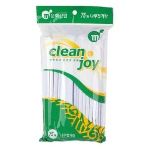 [골드스마일]고급 포장 일회용 나무 젓가락 75개입