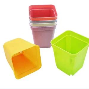 [골드스마일]미니화분 플라스틱 사각 화사한 화분